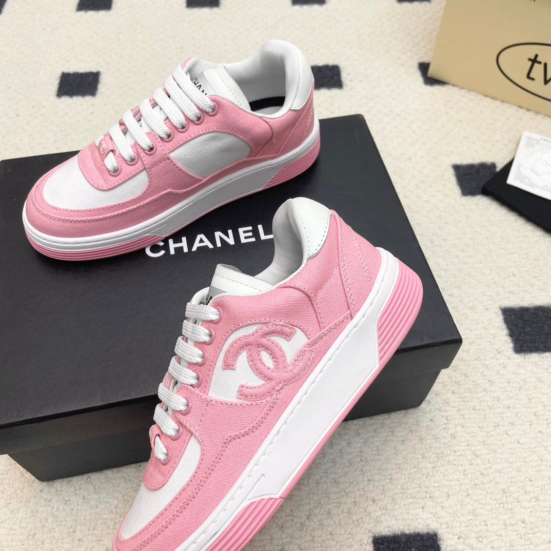 Pink chanel sneakers 2019 on sale