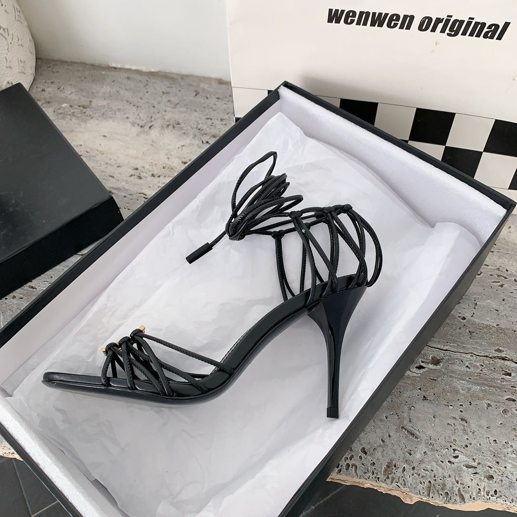 *PRE-ORDER* STRAPPY BLACK HEELS