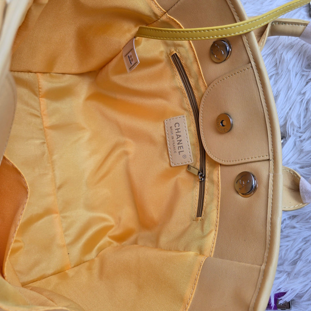 *PRE-ORDER* YELLOW/LILAC BEACH BAG