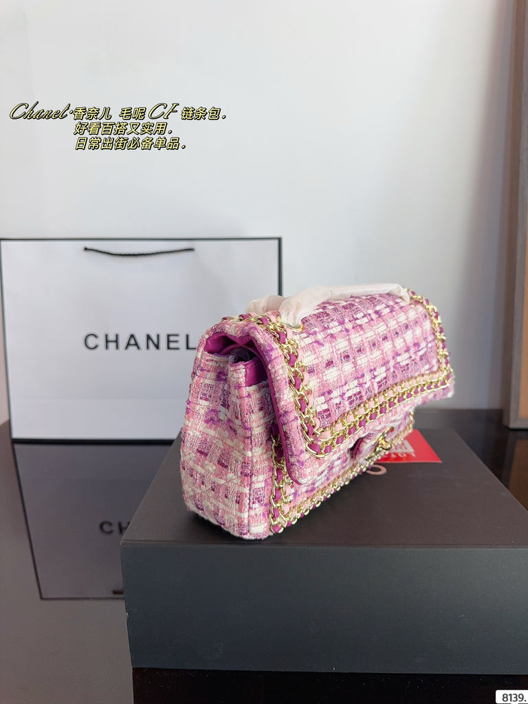 *PRE-ORDER* PINK TWEED BAG