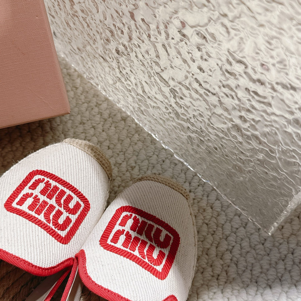 *PRE-ORDER* BEIGE/RED ESPADRILLES