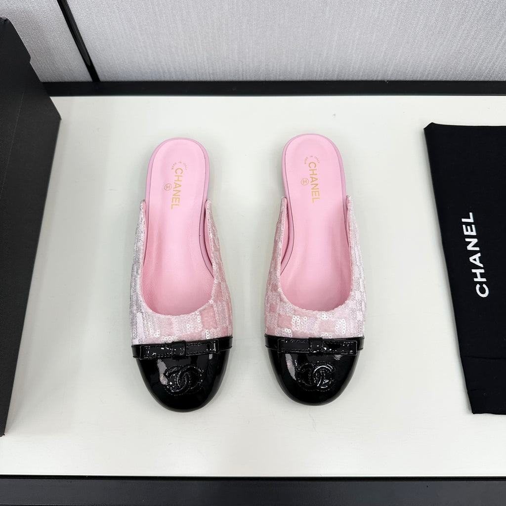 *PRE-ORDER* PINK SEQUIN FLATS