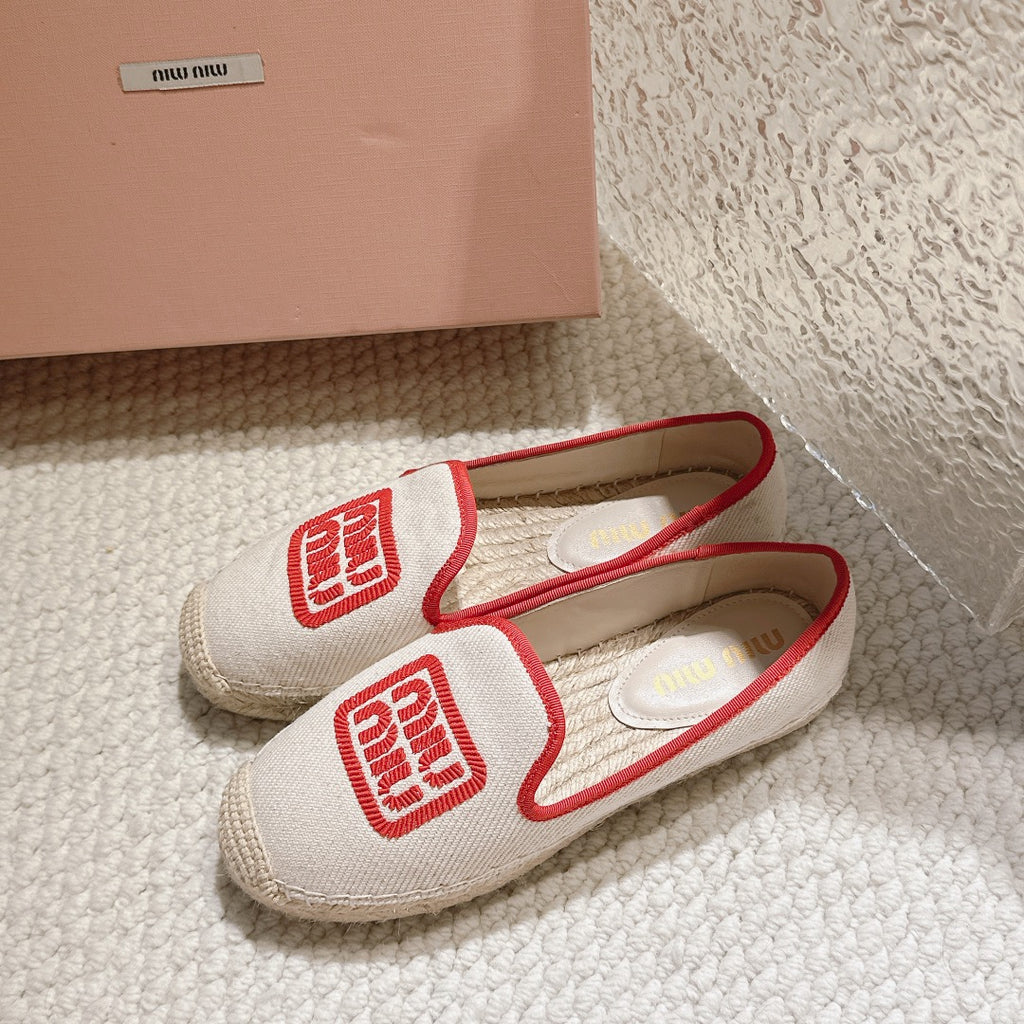 *PRE-ORDER* BEIGE/RED ESPADRILLES