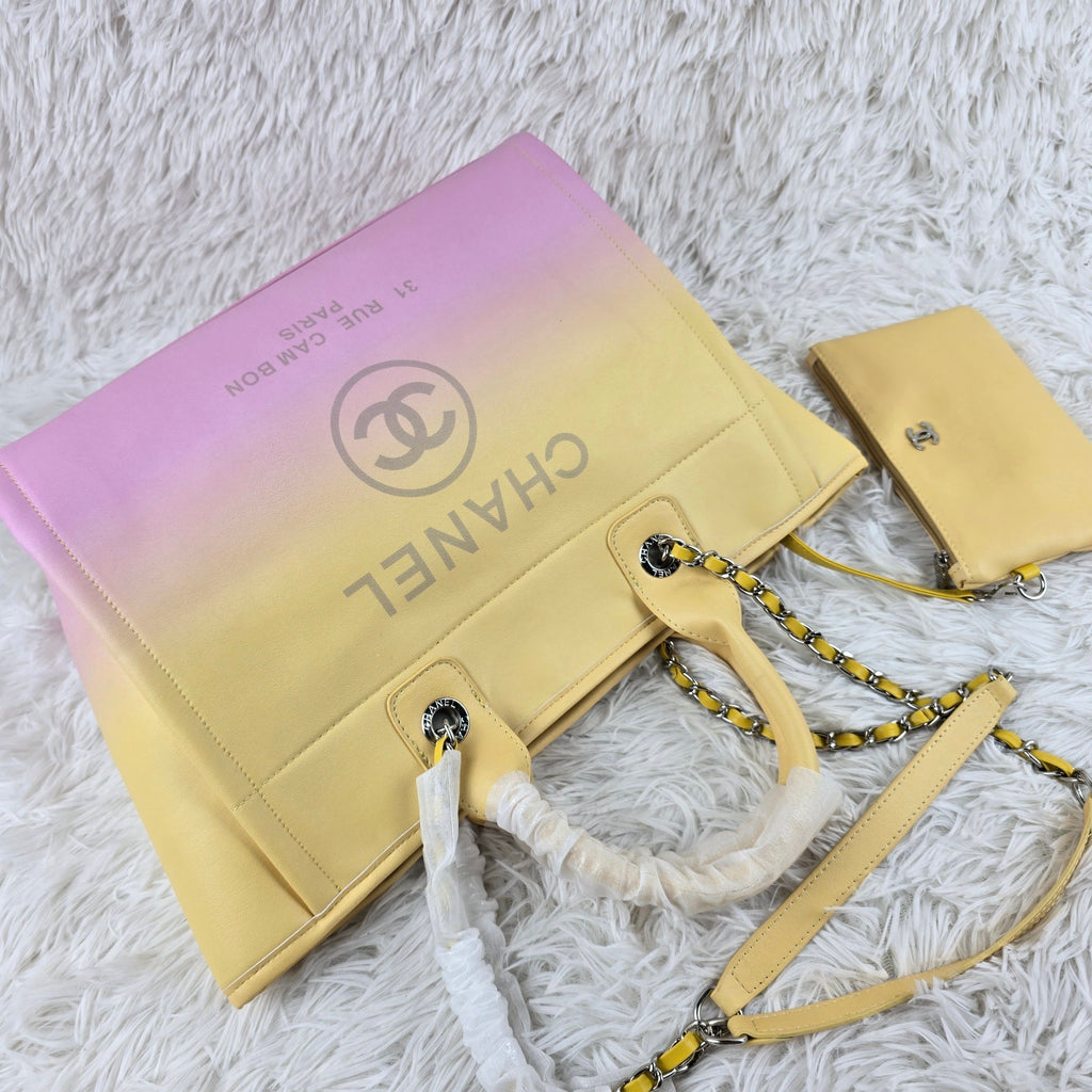 *PRE-ORDER* YELLOW/LILAC BEACH BAG