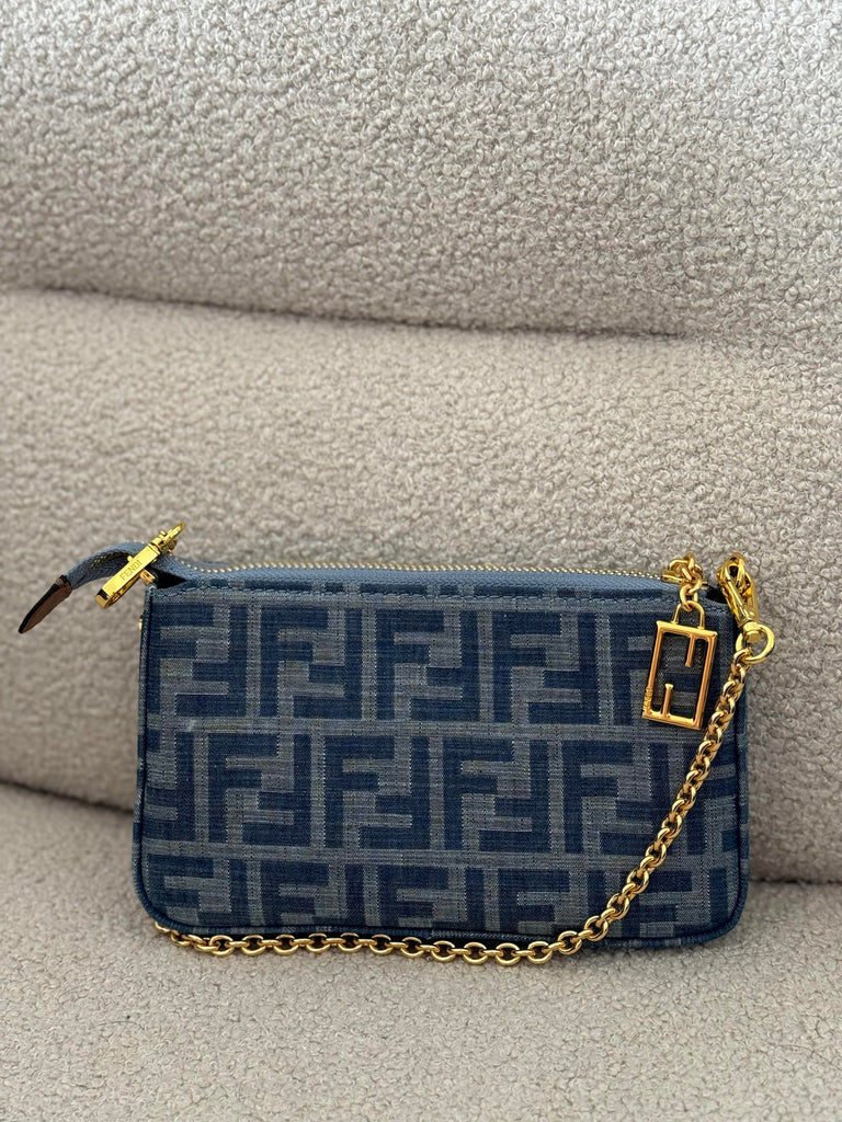 Denim Mini Pouch Bag