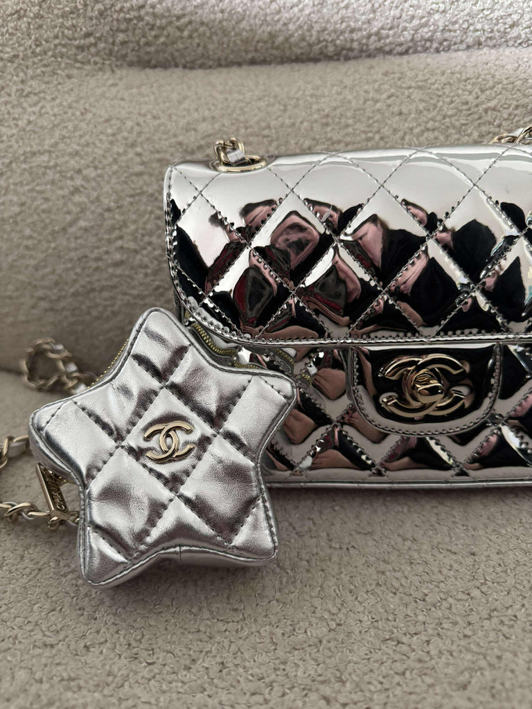 Metallic silver Star Bag