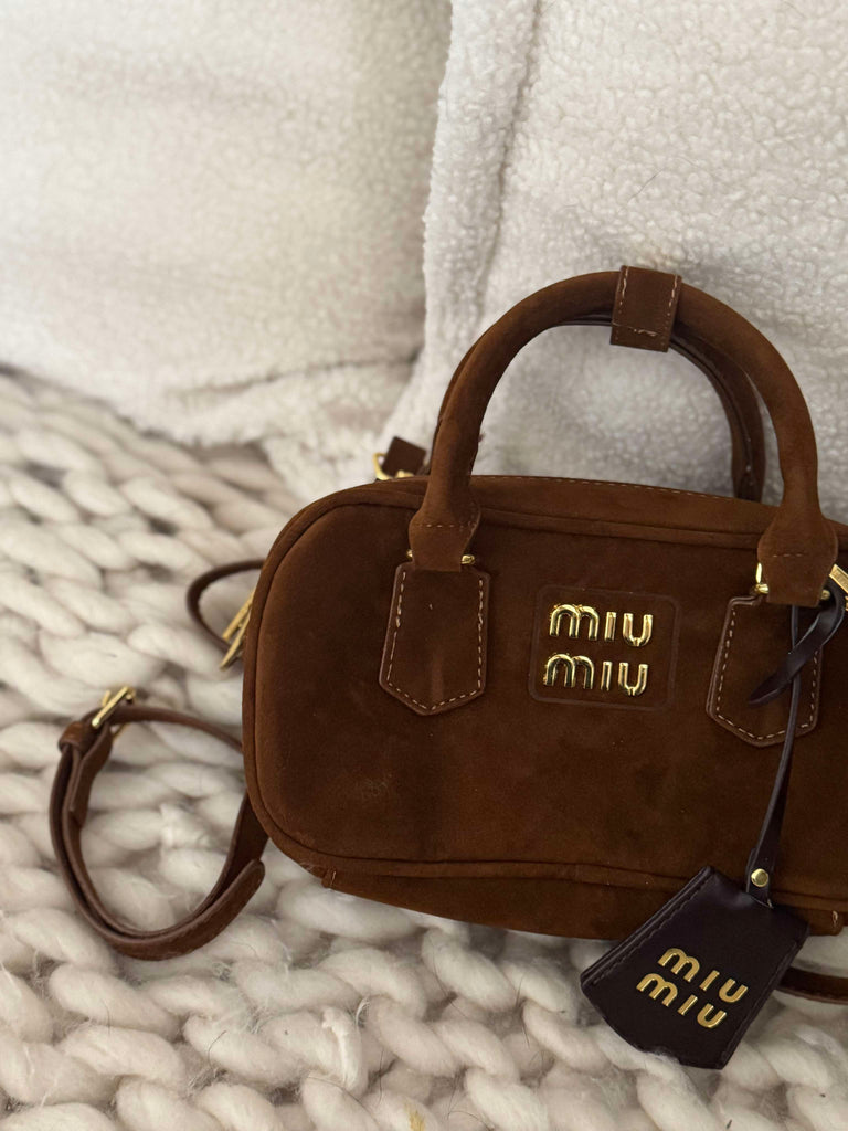 Brown Faux Suede Bag