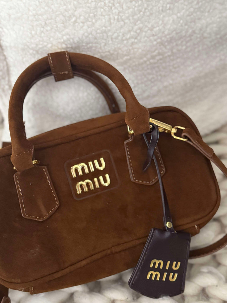 Brown Faux Suede Bag