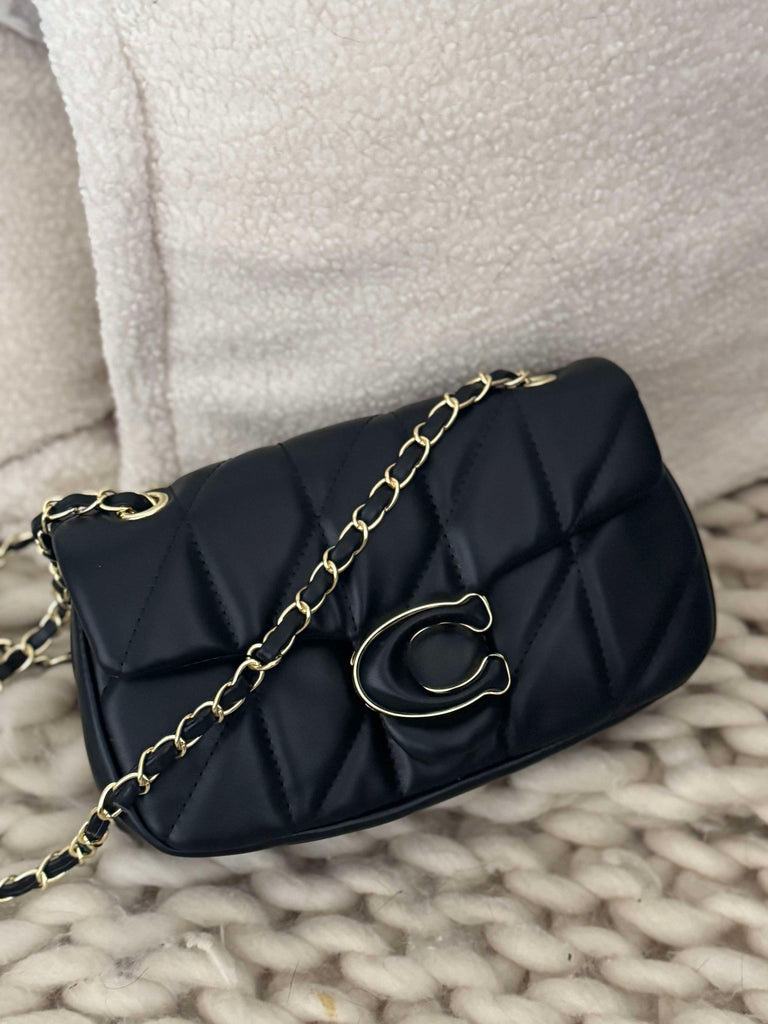 Black Cushion Quilted Bag