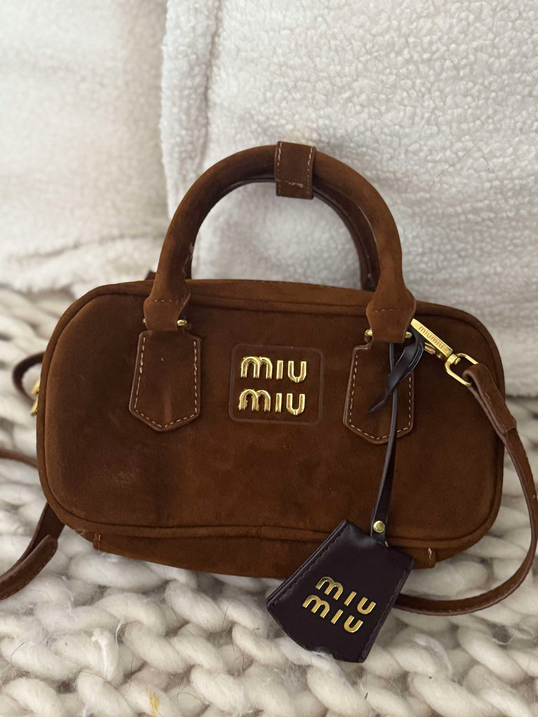 Brown Faux Suede Bag