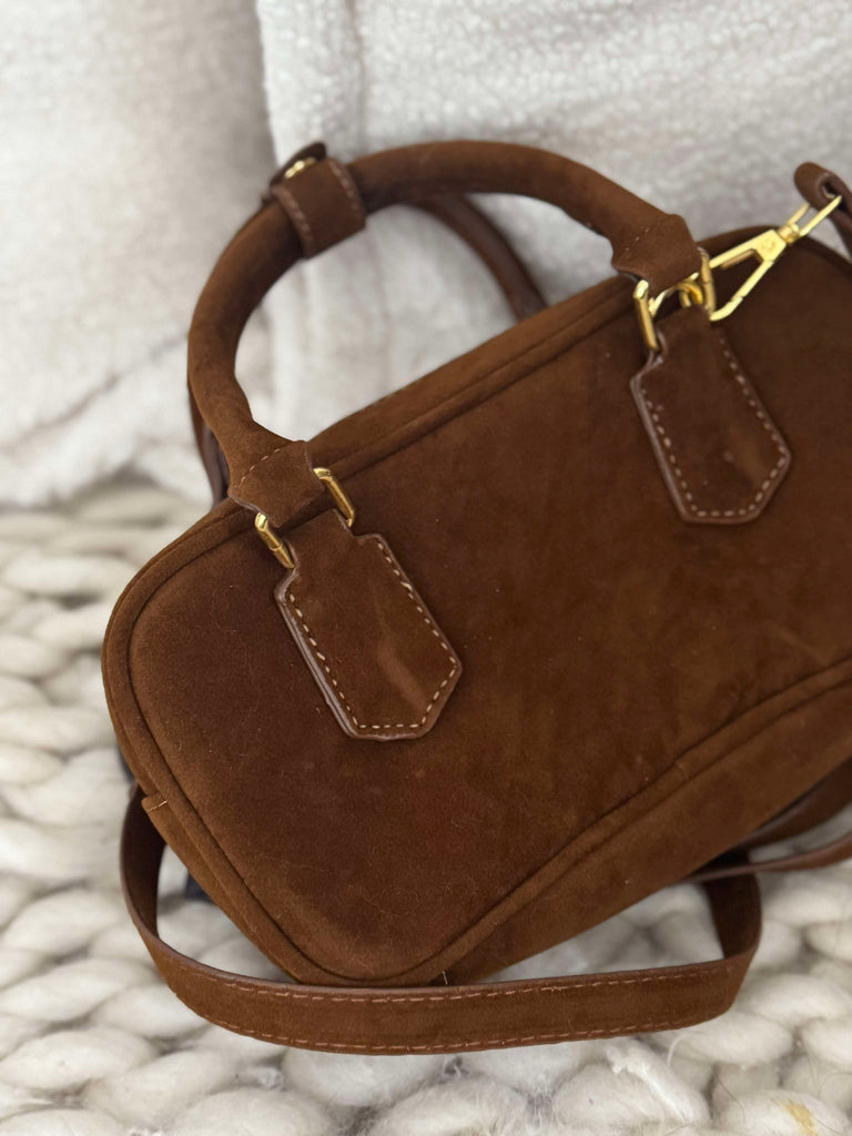 Brown Faux Suede Bag