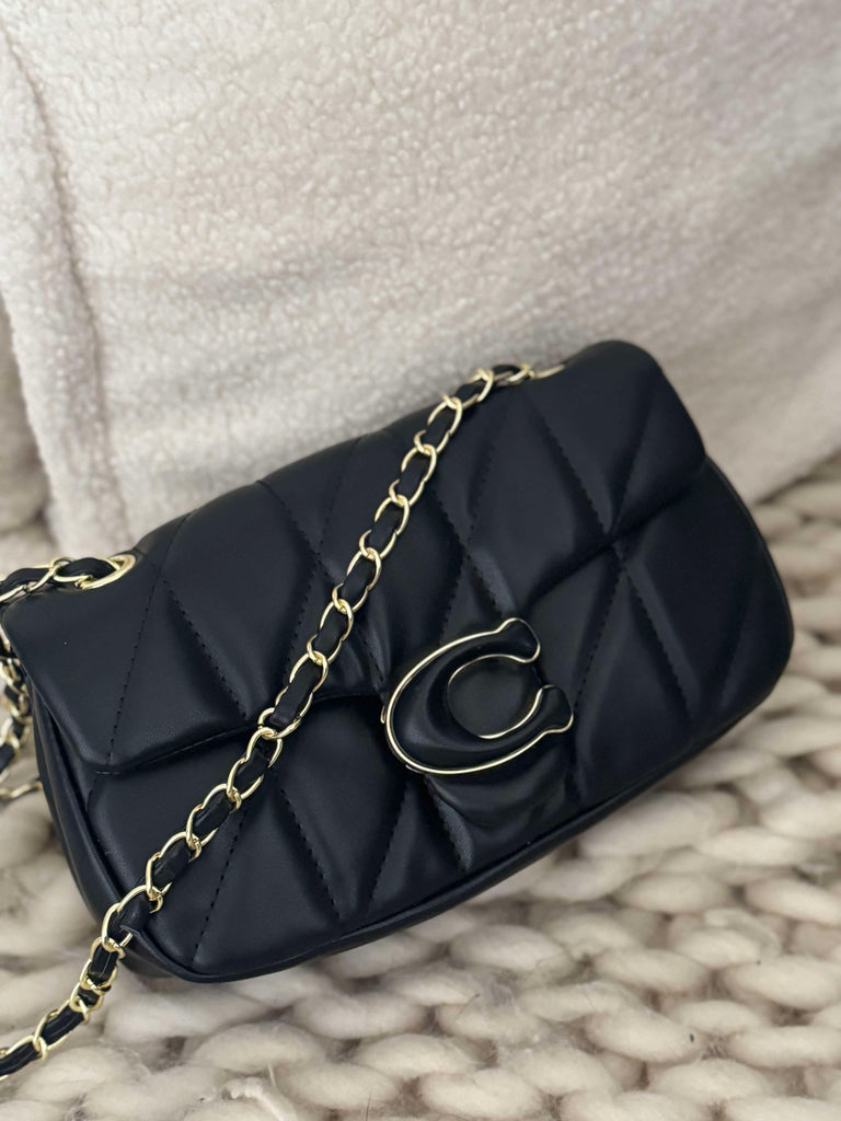 Black Cushion Quilted Bag