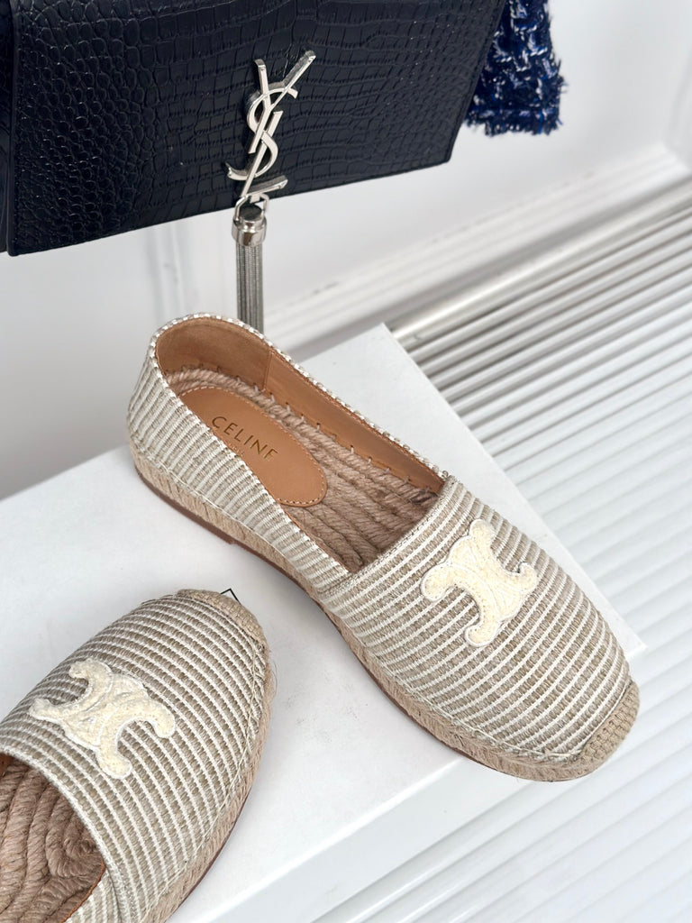 *PRE-ORDER* WOVEN NEUTRAL BEIGE ESPADRILLES