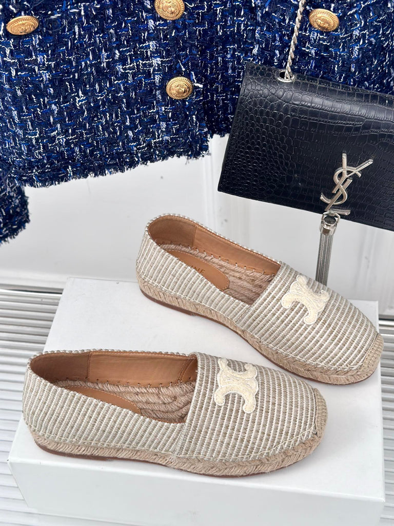 *PRE-ORDER* WOVEN NEUTRAL BEIGE ESPADRILLES