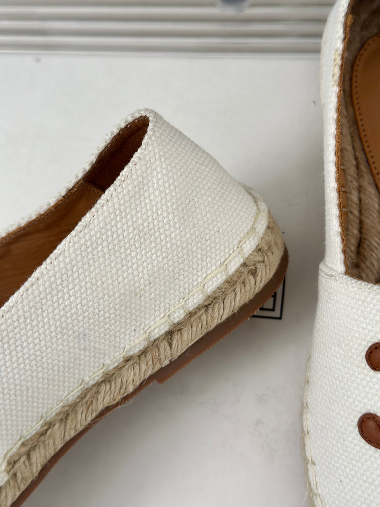 *PRE-ORDER* WOVEN WHITE ESPADRILLES