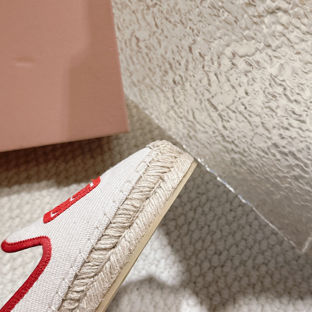 *PRE-ORDER* BEIGE/RED ESPADRILLES