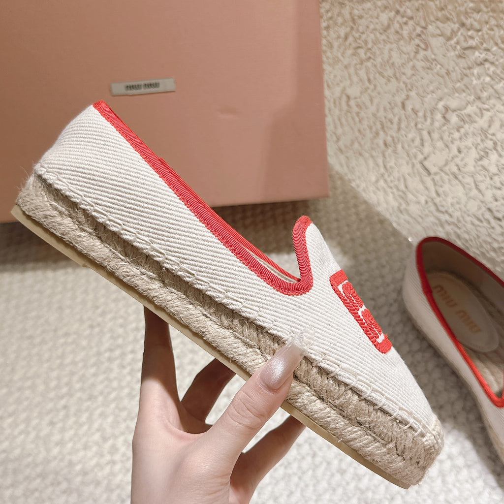 *PRE-ORDER* BEIGE/RED ESPADRILLES