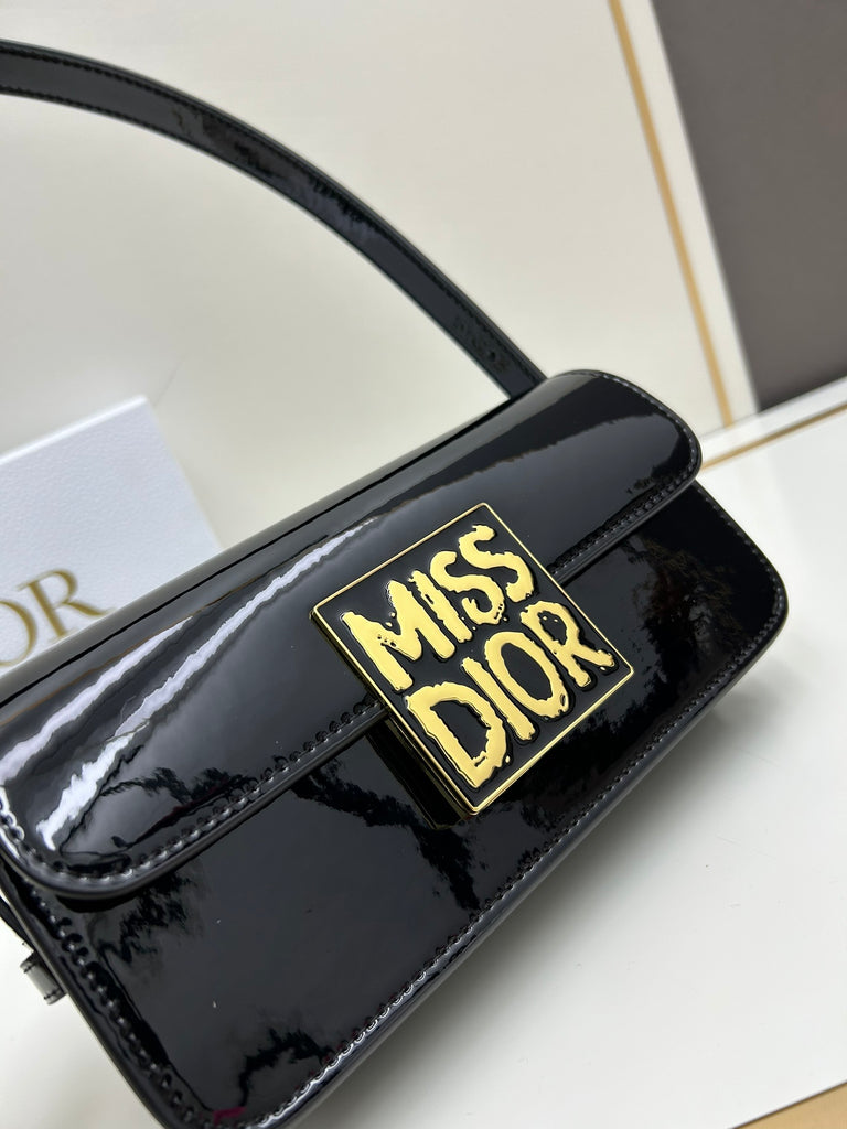 *PRE-ORDER* MISS PATENT BLACK BAG