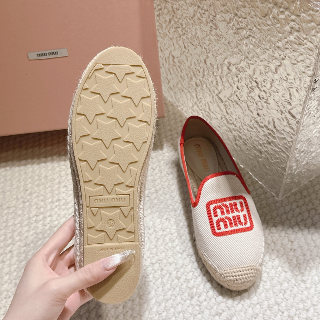 *PRE-ORDER* BEIGE/RED ESPADRILLES